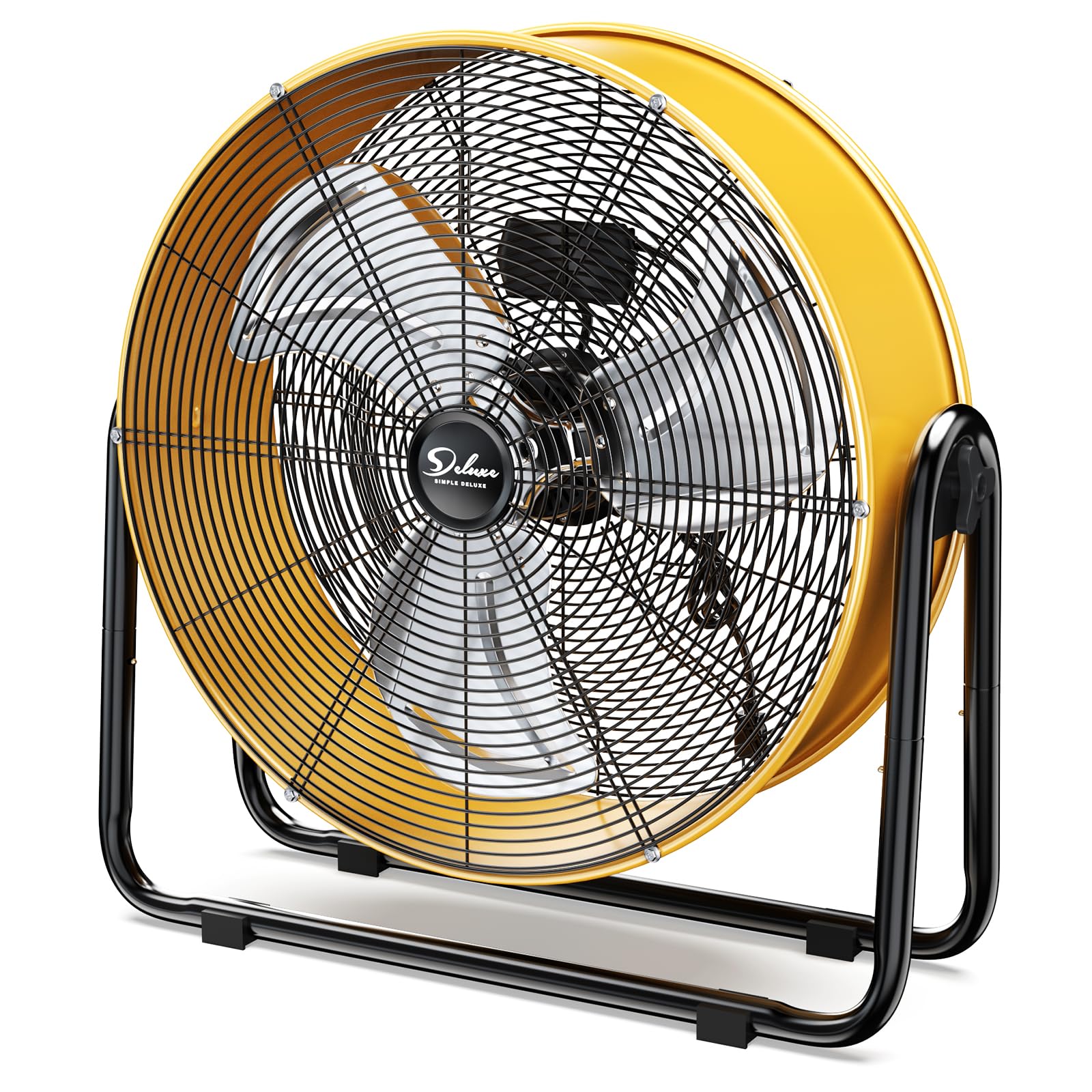 Foto 2 pulgar | Ventilador De Tambor Simple Deluxe De 50 Cm, Metal Pesado, Industrial, Amarillo - Venta Internacional.