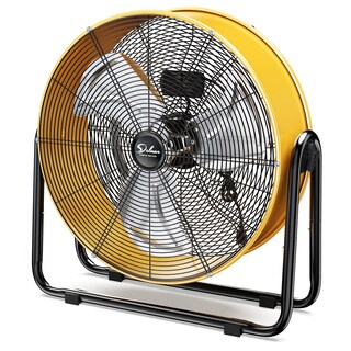 Foto 1 | Ventilador De Tambor Simple Deluxe De 50 Cm, Metal Pesado, Industrial, Amarillo - Venta Internacional.