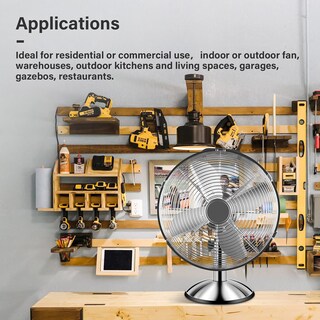 Foto 2 | Ventilador De Pie Simple Deluxe De 30 Cm Con Oscilación Horizontal De 75° - Venta Internacional.
