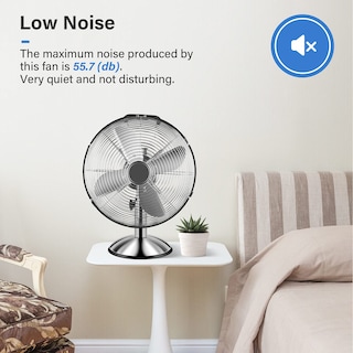 Foto 6 | Ventilador De Pie Simple Deluxe De 30 Cm Con Oscilación Horizontal De 75° - Venta Internacional.
