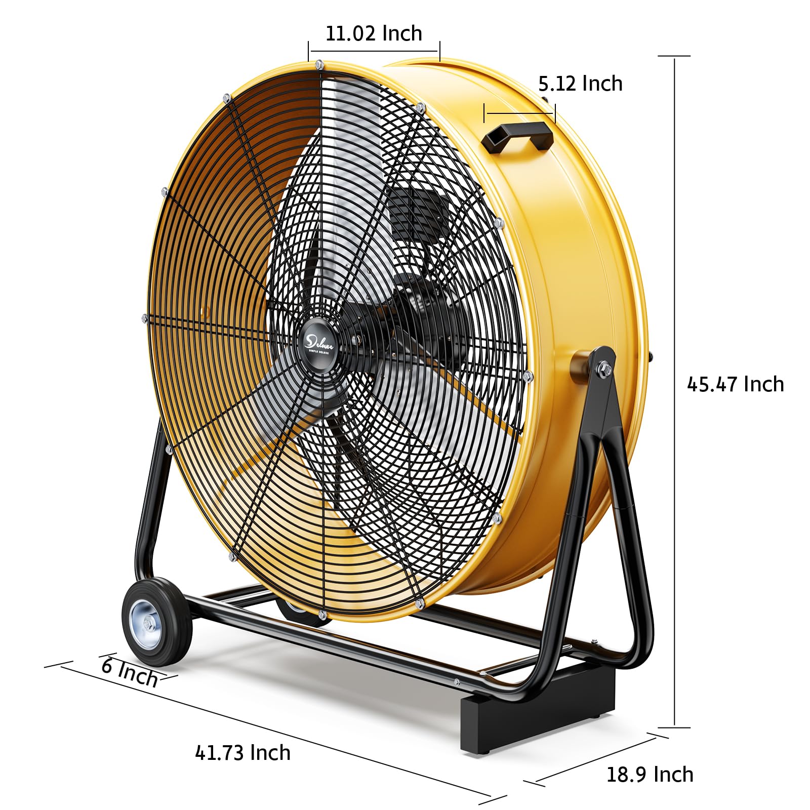 Foto 3 pulgar | Ventilador De Tambor Industrial Simple Deluxe De 36 Pulgadas Y 3 Velocidades, Metal - Venta Internacional.
