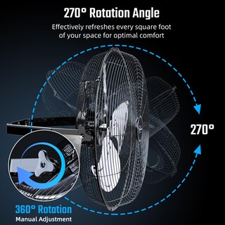 Foto 6 | Ventilador Industrial De Montaje En Pared Simple Deluxe De 18 Pulgadas, Negro - Venta Internacional.