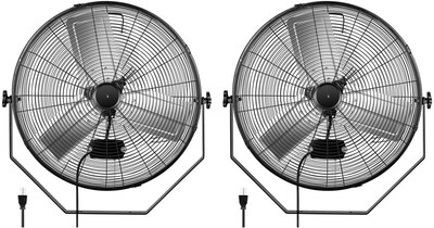 Foto 1 | Ventilador Industrial De Montaje En Pared Simple Deluxe De 24 Pulgadas, Negro - Venta Internacional.