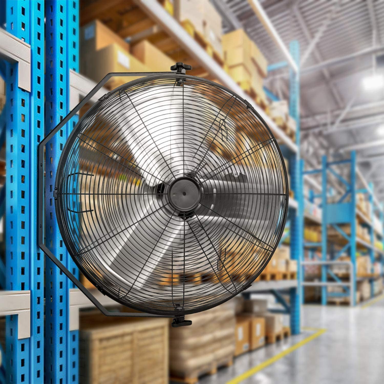 Foto 4 | Ventilador Industrial De Montaje En Pared Simple Deluxe De 24 Pulgadas, Negro - Venta Internacional.