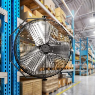 Foto 4 | Ventilador Industrial De Montaje En Pared Simple Deluxe De 24 Pulgadas, Negro - Venta Internacional.