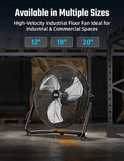Foto 7 | Ventilador De Piso Simple Deluxe, 20 Pulgadas, 3 Velocidades, Alta Velocidad, Negro - Venta Internacional.