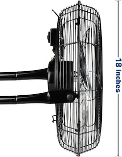Foto 3 | Ventilador De Piso Simple Deluxe, 18 Pulgadas, 3 Velocidades, Alta Velocidad, Negro - Venta Internacional.