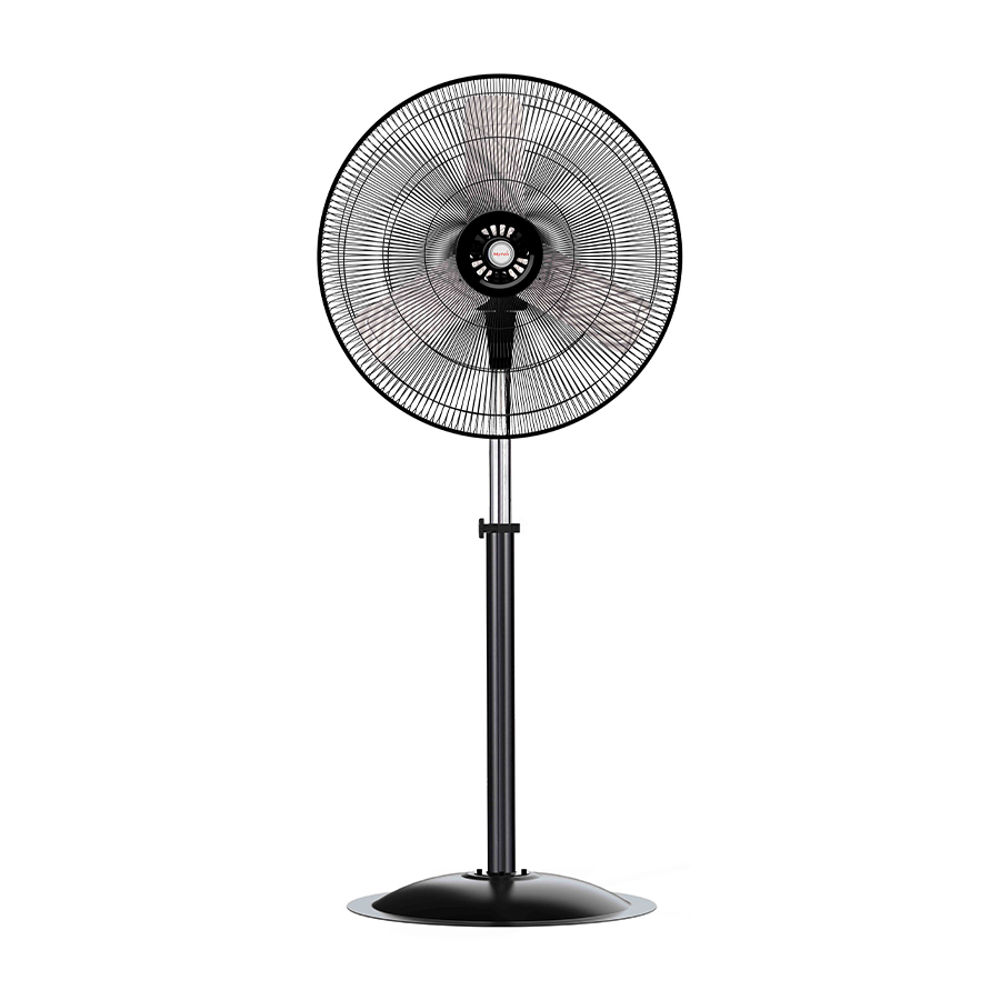 Ventilador Mytek 3367  Pedestal 24 Pul 3 Vel Industrial Metal Negro