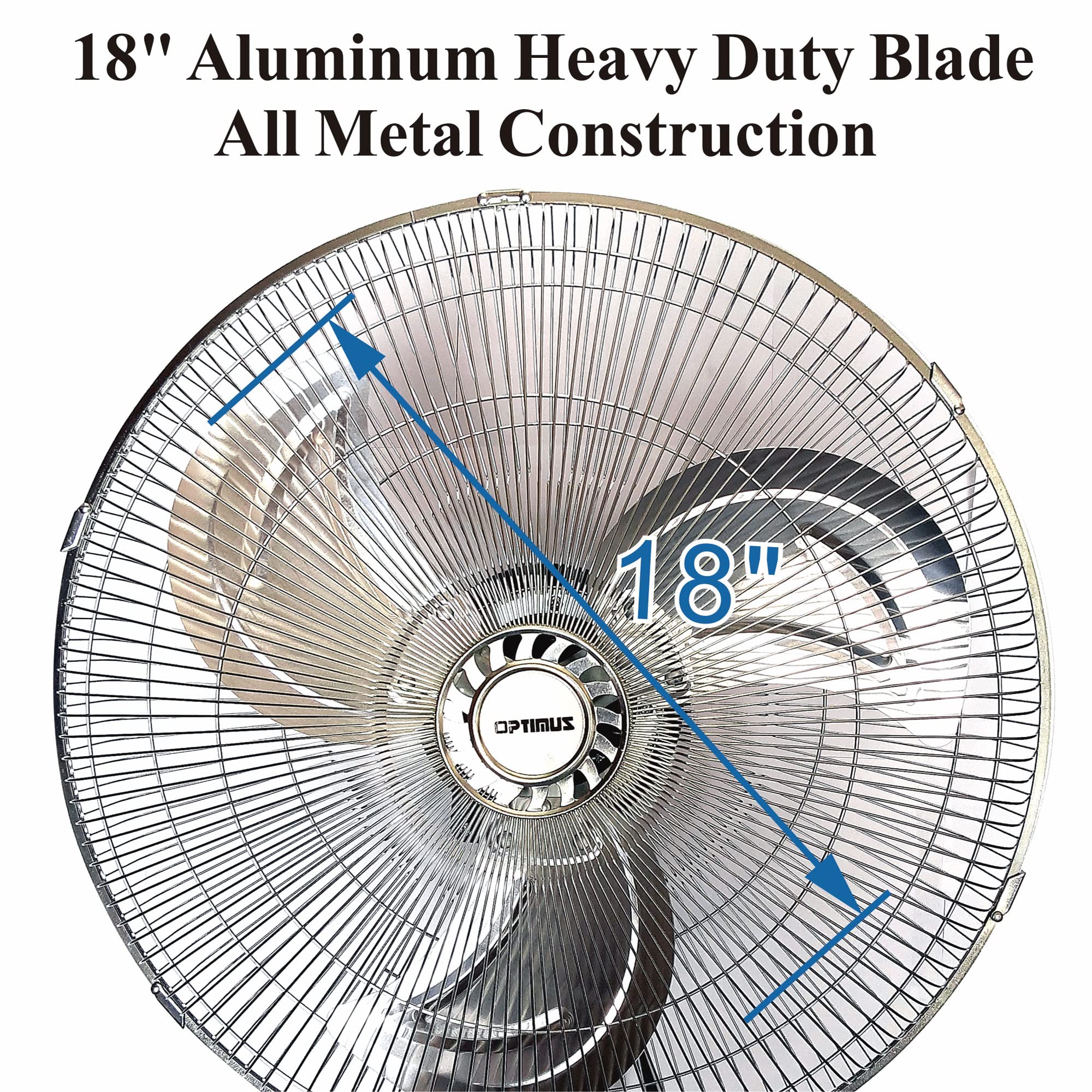 Foto 6 pulgar | Ventilador De Pared Optimus F-4187 18 De Grado Industrial De Alta Velocidad - Venta Internacional.