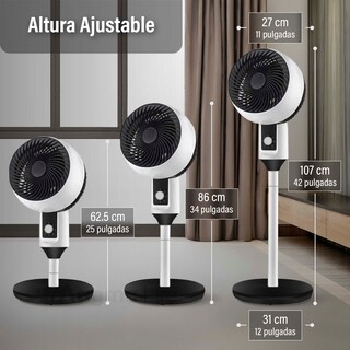 Foto 2 | Magma Life Ventilador De Pedestal 45w, 3 Velocidades, Altura Ajustable, Circulación De Aire Potente, Oscilación 50°
