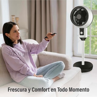 Foto 3 | Magma Life Ventilador De Pedestal 45w, 3 Velocidades, Altura Ajustable, Circulación De Aire Potente, Oscilación 50°