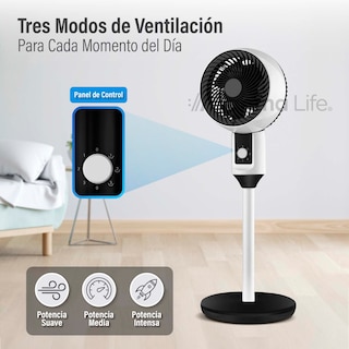 Foto 7 | Magma Life Ventilador De Pedestal 45w, 3 Velocidades, Altura Ajustable, Circulación De Aire Potente, Oscilación 50°