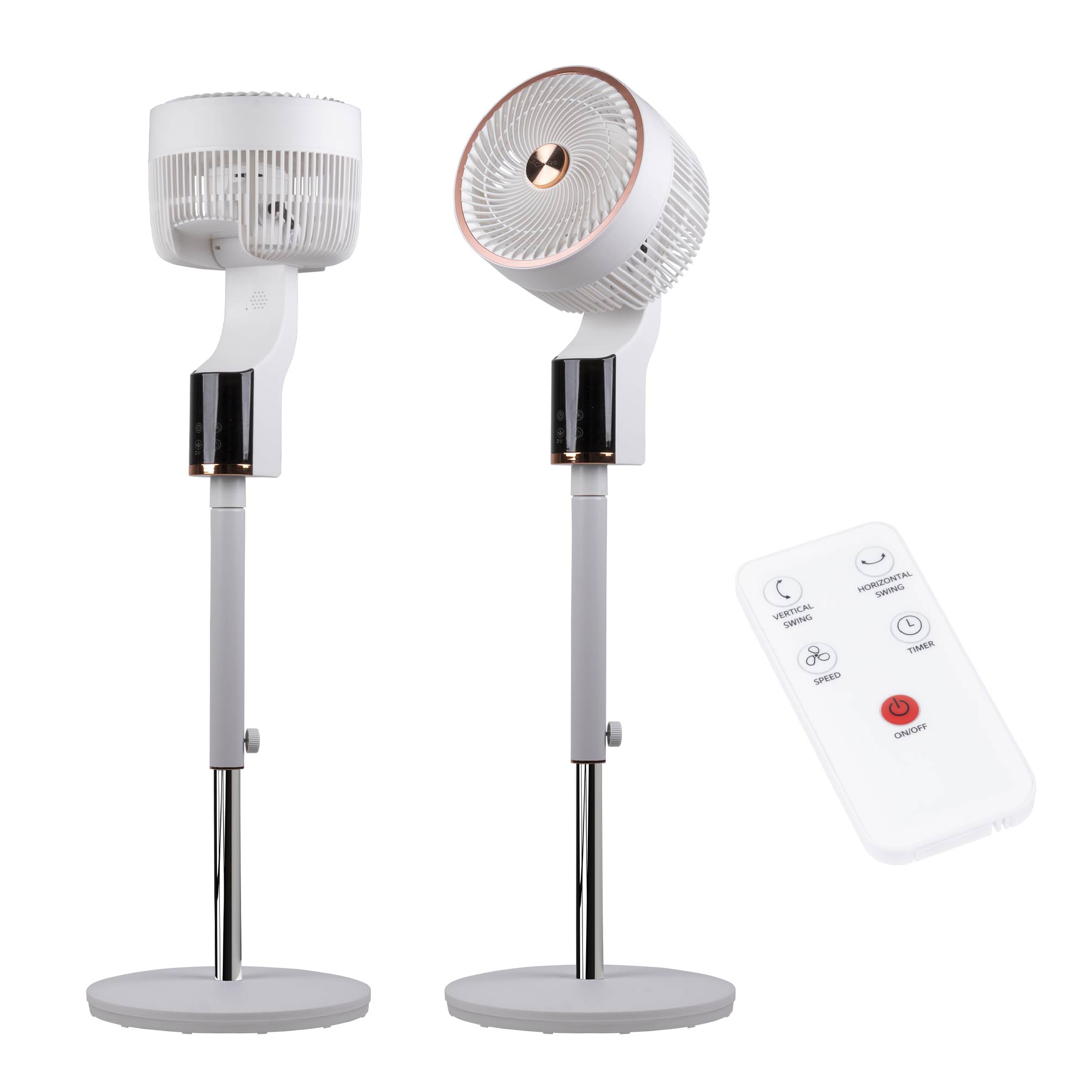 Magma Life Ventilador De Pedestal 50w, Control Remoto, Pantalla Led, 3 Velocidades, Temporizador 12h, Difusor De