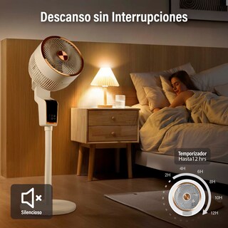 Foto 3 | Magma Life Ventilador De Pedestal 50w, Control Remoto, Pantalla Led, 3 Velocidades, Temporizador 12h, Difusor De