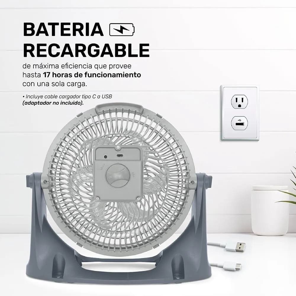 Foto 4 | Ventilador Taurus Air2go De Piso Y Pared 10 Pul 3 Vel 6 Aspas Gris Con Blanco