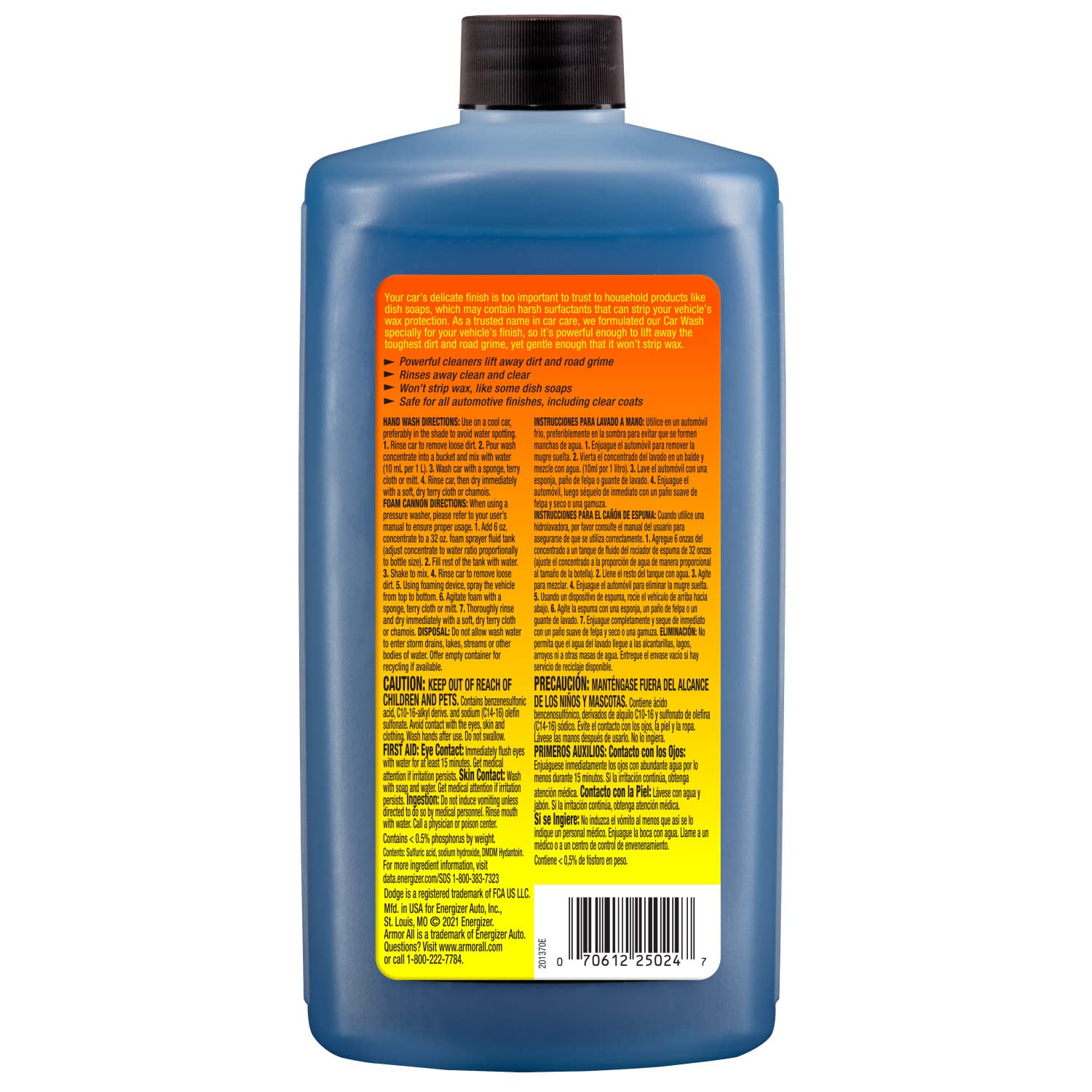 Foto 3 pulgar | Jabón Para Lavado De Autos Armor All Powerful Cleaner Foam 710 Ml - Venta Internacional.