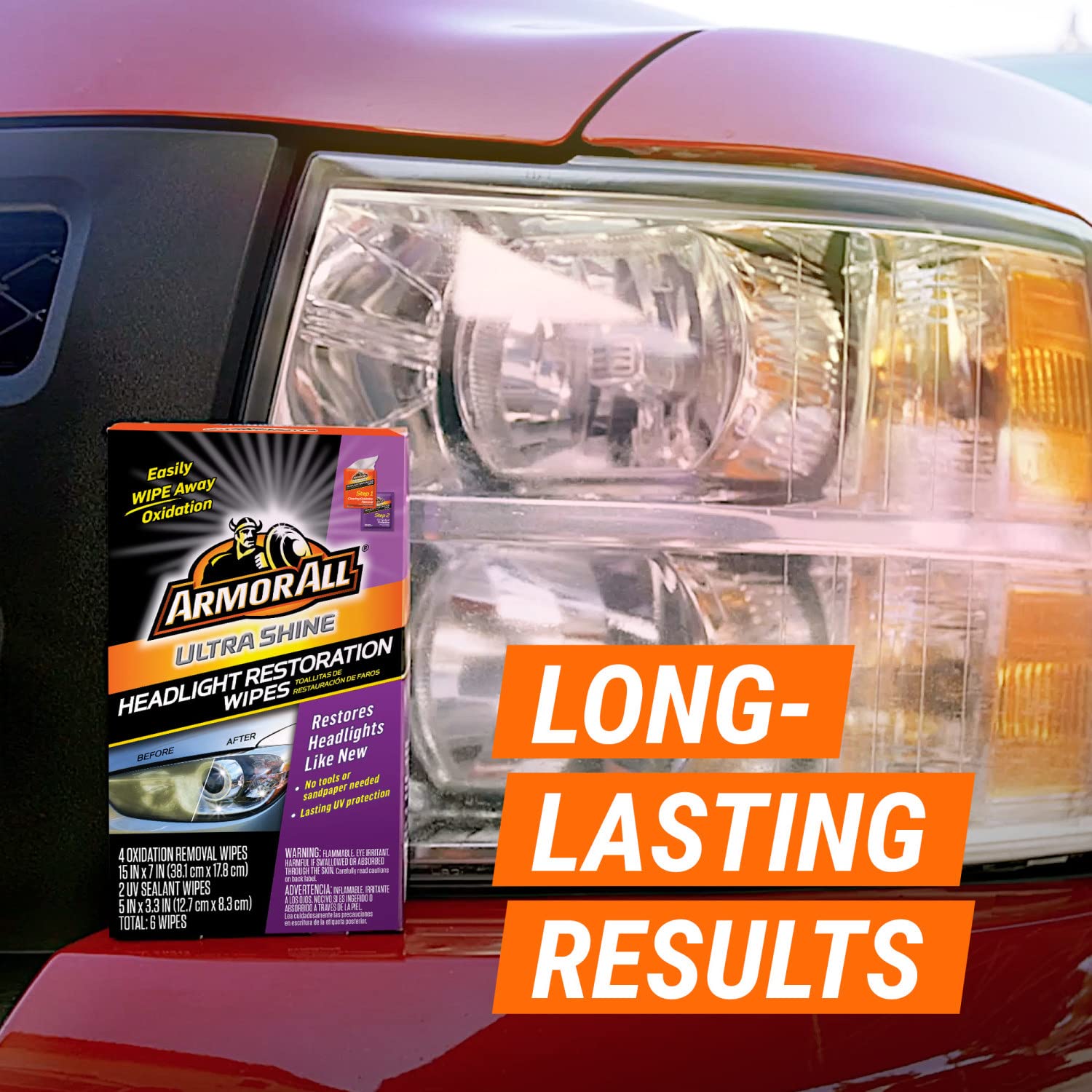 Foto 6 | Limpiador Armor Para Todos Los Faros De Coche, 6 Toallitas - Venta Internacional.