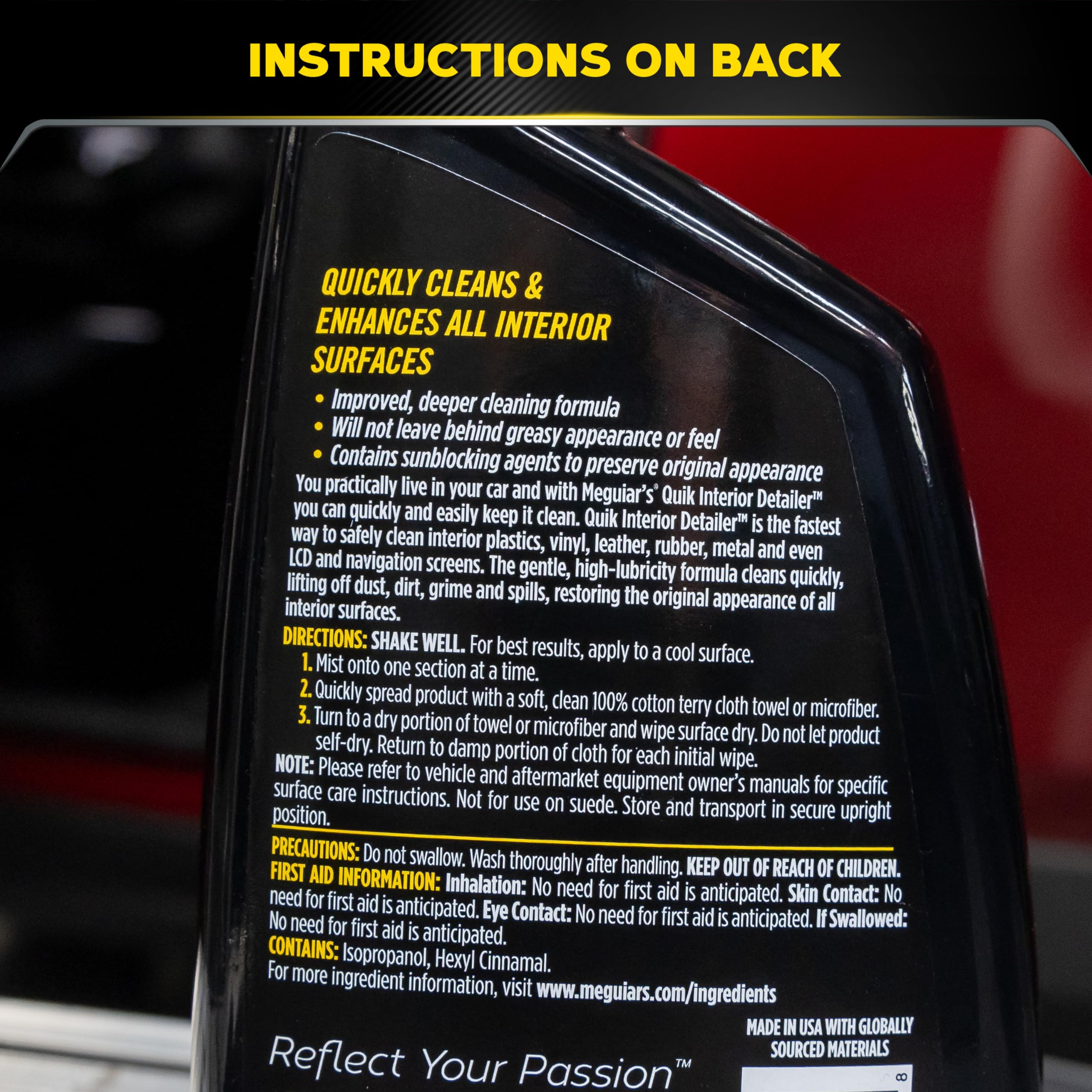 Foto 8 pulgar | Limpiador De Interiores Para Automóviles Meguiar's Quik Interior Detailer 710 Ml - Venta Internacional.