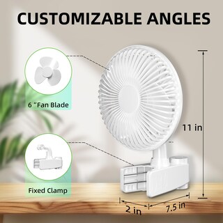 Foto 4 | Ventilador Clip Fan Simple Deluxe Para Tienda De Campaña De Cultivo Con Forma De Mono, 15 W - Venta Internacional.