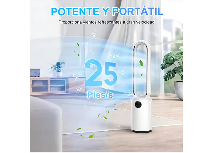 Foto 3 pulgar | Ventilador De Piso Xtellar Sin Aspas, Eléctrico, Elegante Y Potente, 50w