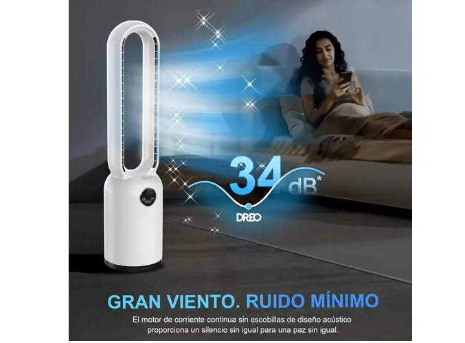 Foto 4 pulgar | Ventilador De Piso Xtellar Sin Aspas, Eléctrico, Elegante Y Potente, 50w