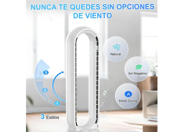 Foto 6 pulgar | Ventilador De Piso Xtellar Sin Aspas, Eléctrico, Elegante Y Potente, 50w