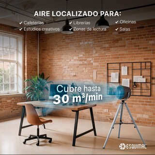 Foto 5 | Ventilador Con Tripié Tipo Reflector Esquimal. Estilo Retro Industrial, Acabado Tipo Madera, Altura Ajustable, 3 Vel.