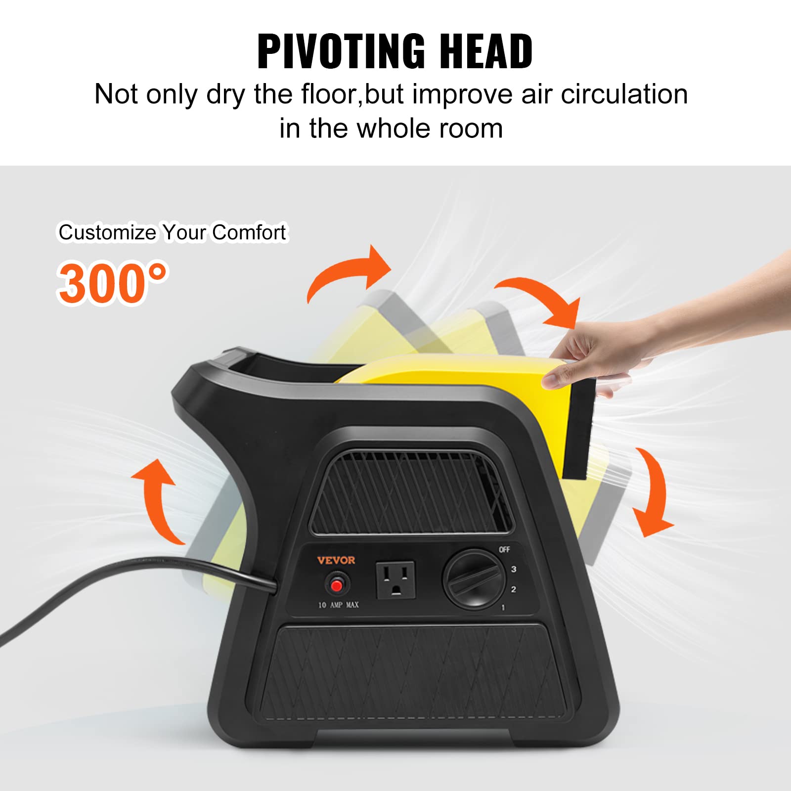 Foto 4 | Ventilador Utilitario Giratorio Vevor, 600 Cfm, 115 V/60 Hz - Venta Internacional.