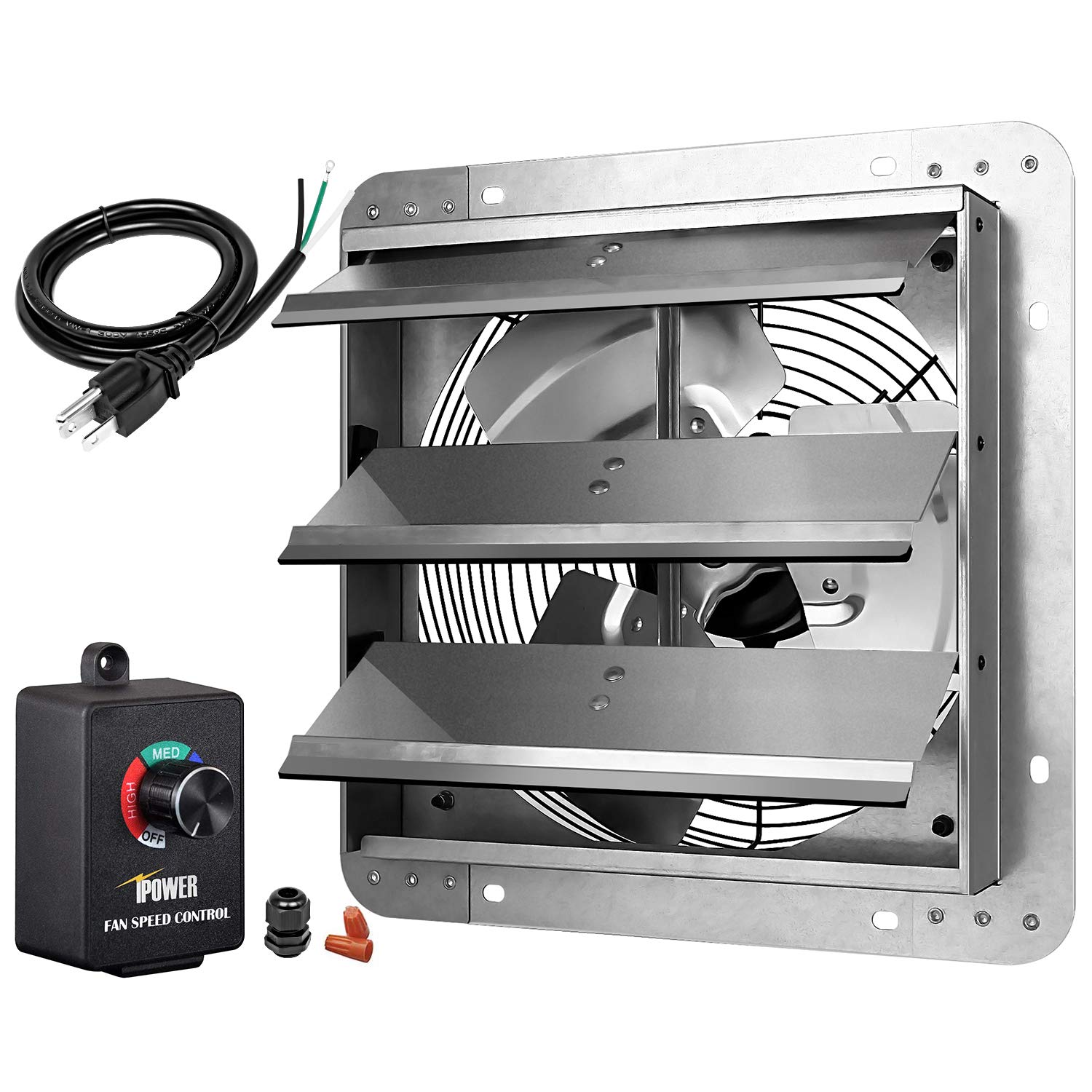 Ventilador De Escape Con Persiana Montado En La Pared Ipower  12 Pulgadas  940 Cfm - Venta Internacional.