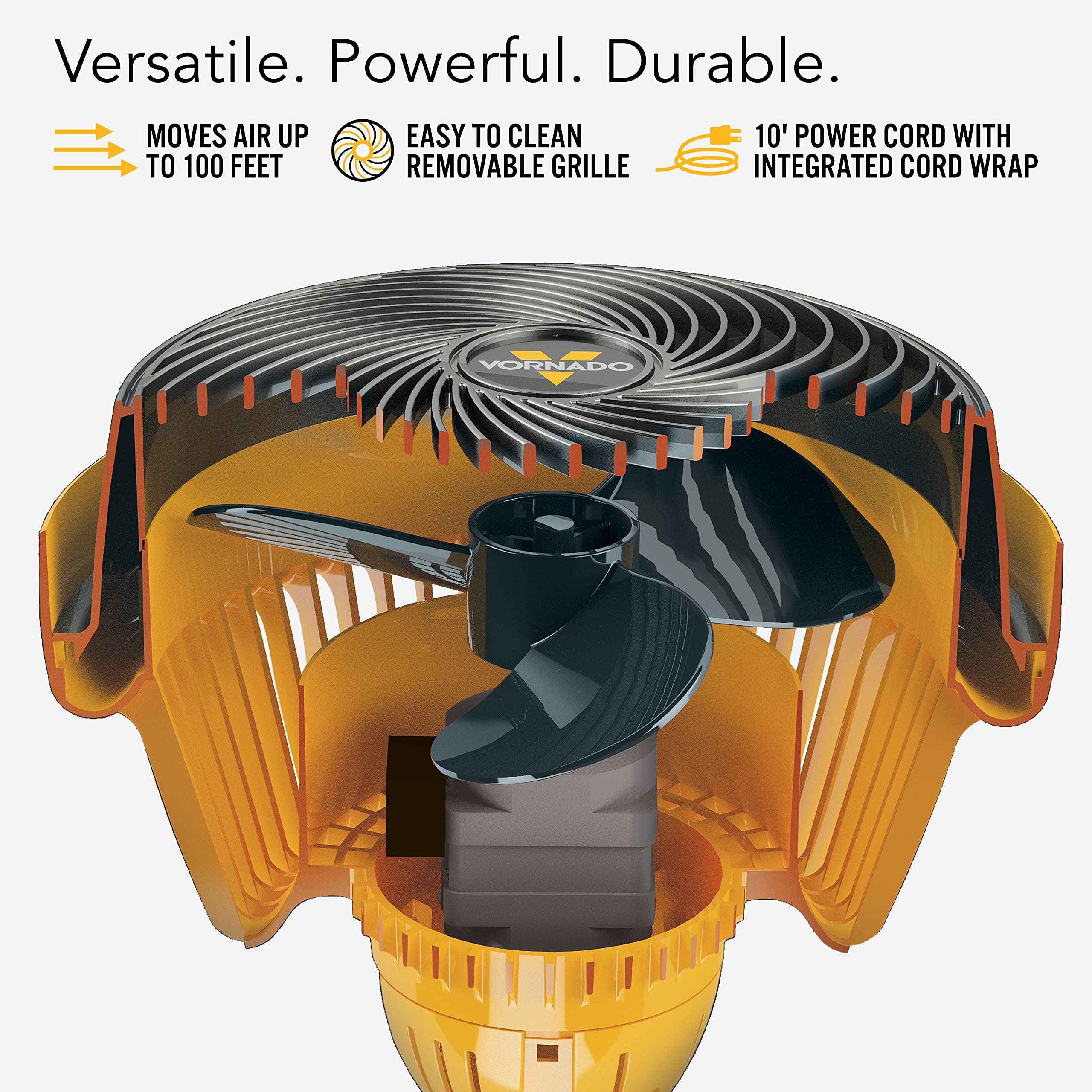 Foto 4 pulgar | Ventilador De Suelo Vornado 293 Large Heavy Duty Shop De 3 Velocidades  Amarillo - Venta Internacional.