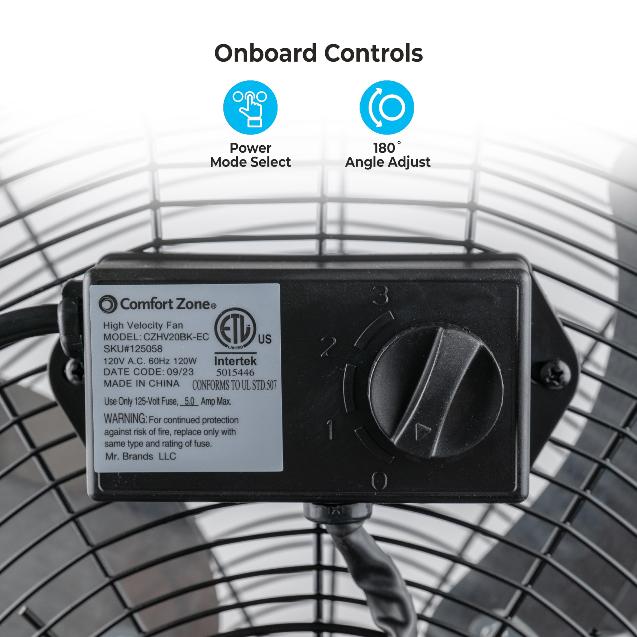 Foto 3 pulgar | Ventilador De Suelo Comfort Zone De Alta Velocidad  50 Cm  3 Velocidades - Venta Internacional.
