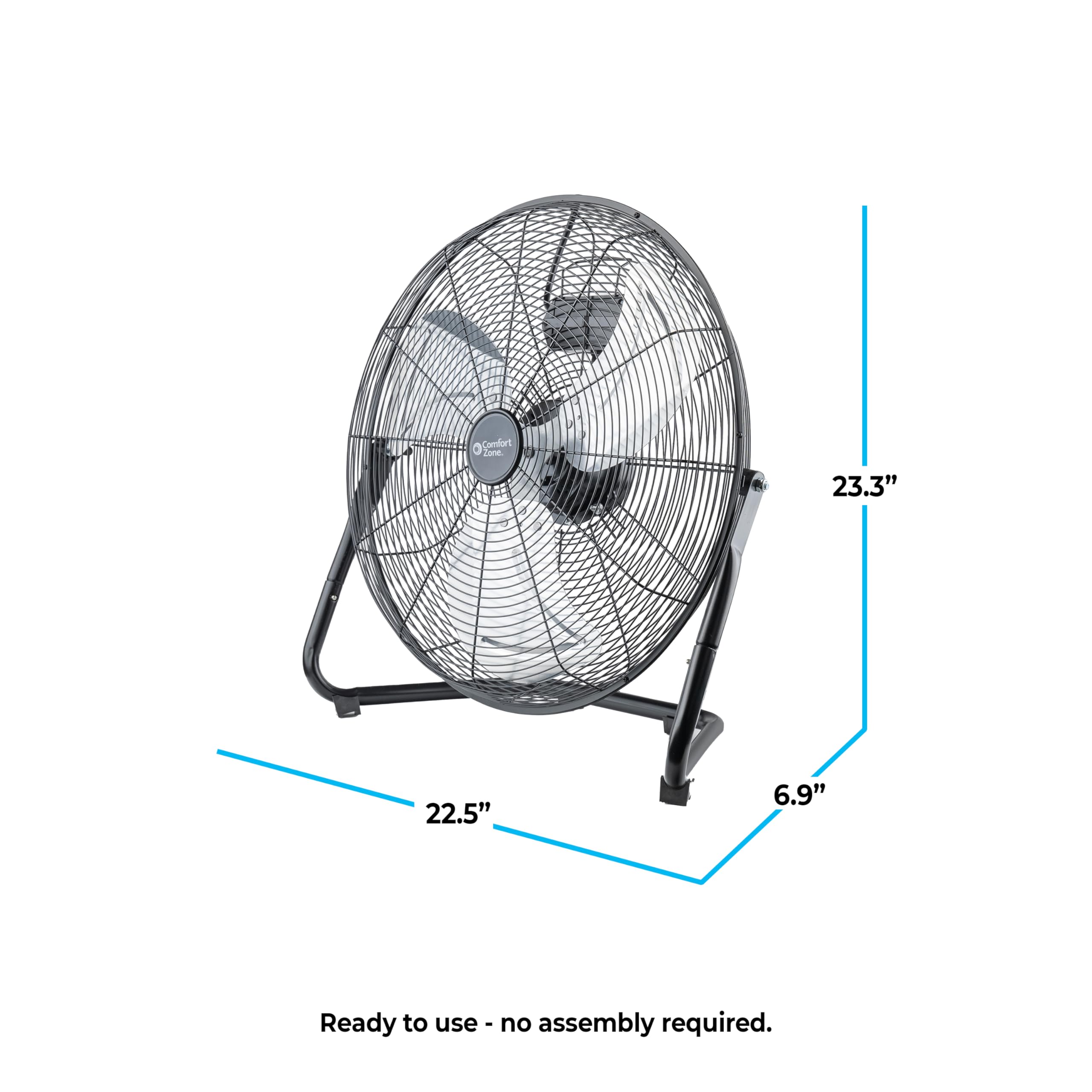 Foto 6 pulgar | Ventilador De Suelo Comfort Zone De Alta Velocidad  50 Cm  3 Velocidades - Venta Internacional.