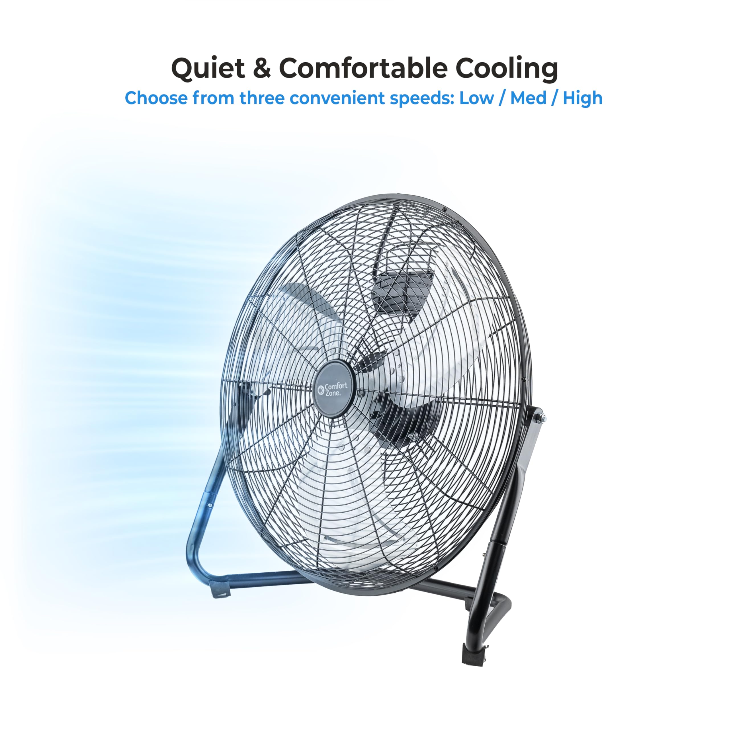 Foto 7 pulgar | Ventilador De Suelo Comfort Zone De Alta Velocidad  50 Cm  3 Velocidades - Venta Internacional.
