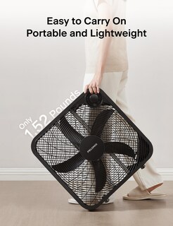 Foto 2 | Ventilador De Caja Pelonis De 20 Pulgadas 3 Velocidades 2295 Cfm Para Dormitorio Y Oficina - Venta Internacional.