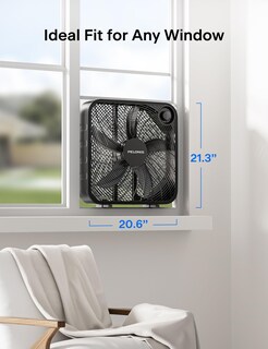 Foto 3 | Ventilador De Caja Pelonis De 20 Pulgadas 3 Velocidades 2295 Cfm Para Dormitorio Y Oficina - Venta Internacional.