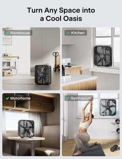 Foto 4 | Ventilador De Caja Pelonis De 20 Pulgadas 3 Velocidades 2295 Cfm Para Dormitorio Y Oficina - Venta Internacional.