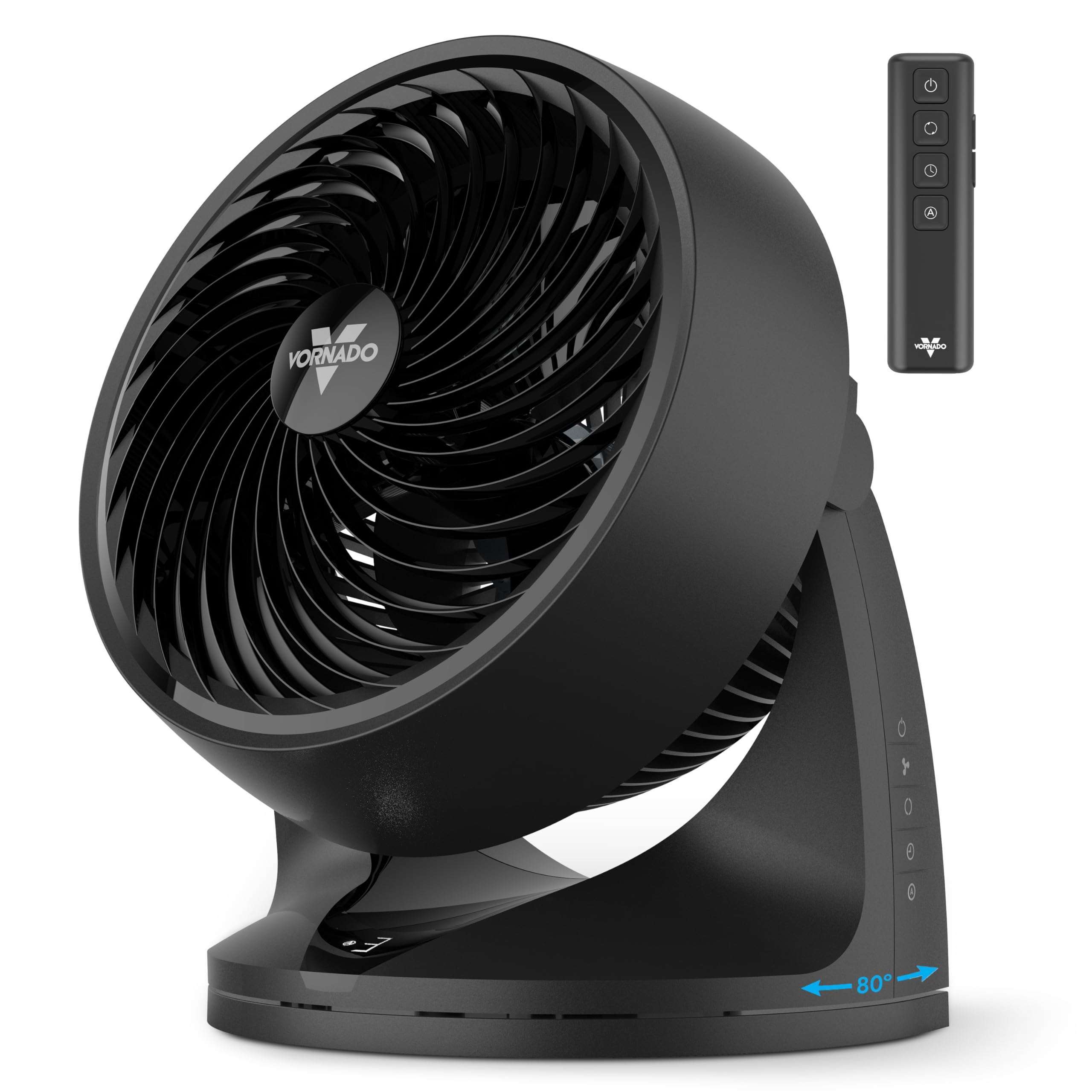Circulador Fan Vornado 753 Osc Para Toda La Habitación Con Mando A Distancia  Color Negro - Venta Internacional.