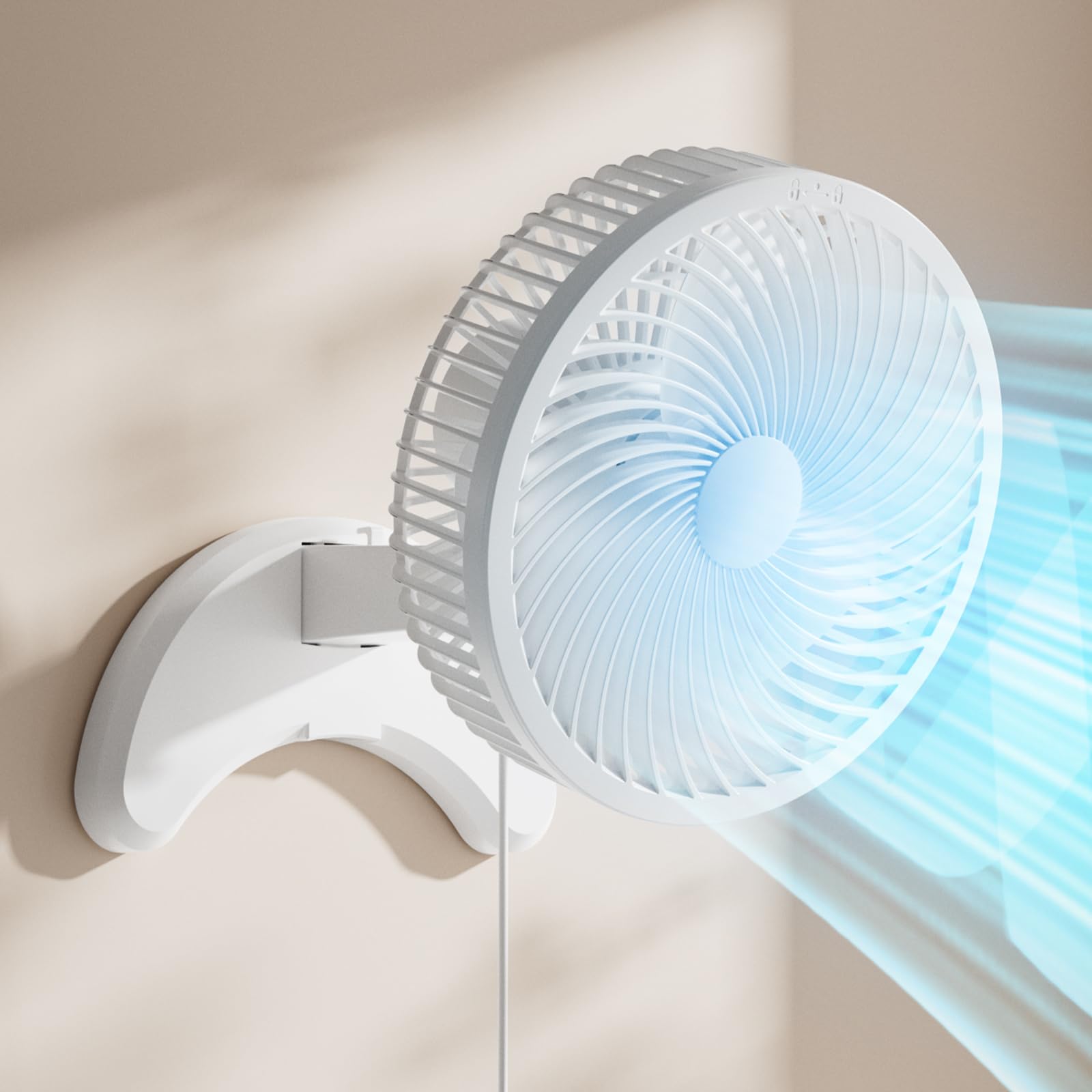 Foto 2 pulgar | Ventilador De Pared Koonie De 8 Pulgadas Con Temporizador De 3 Velocidades  Color Blanco - Venta Internacional.