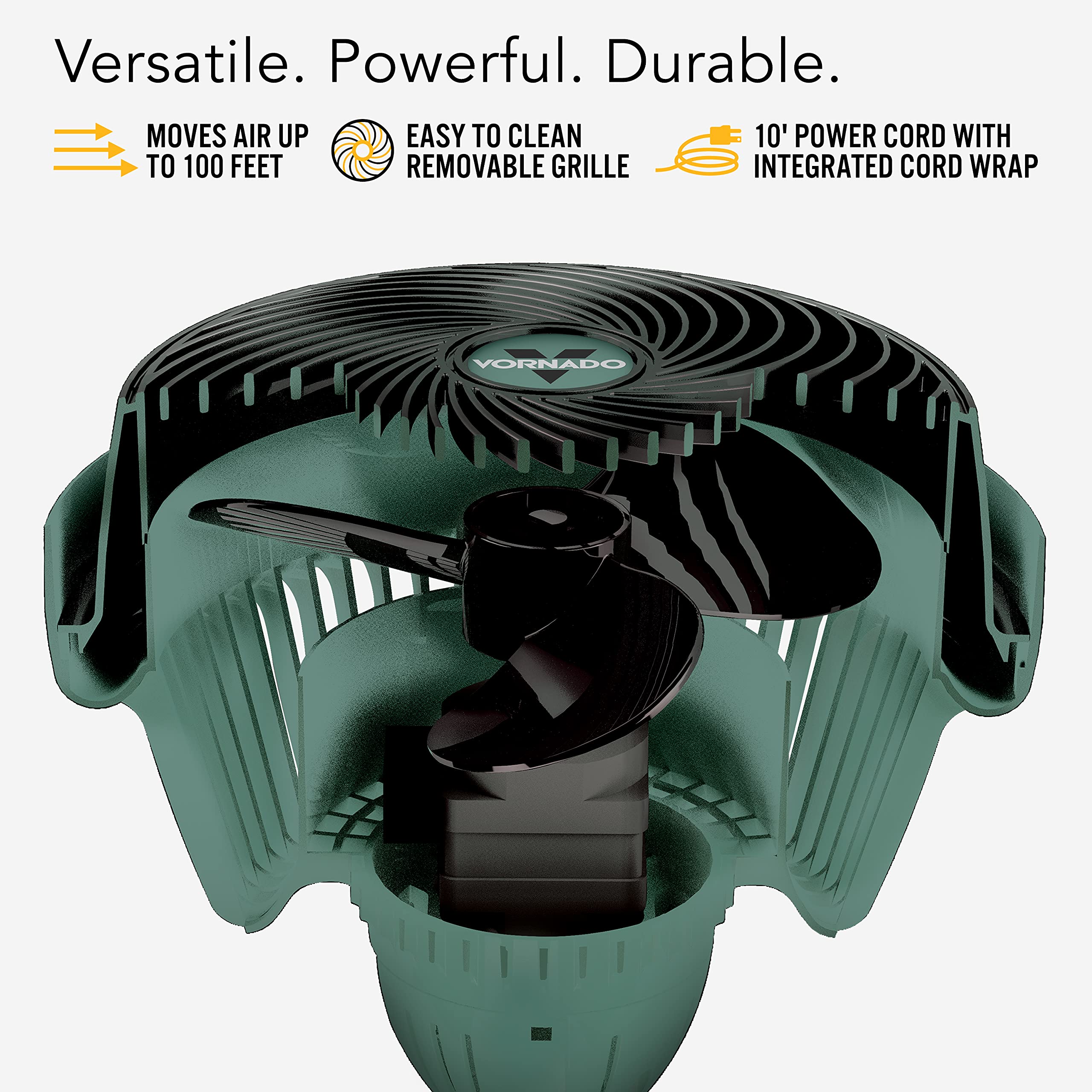 Foto 3 | Ventilador De Suelo Vornado 293 Large Heavy Duty Shop De 3 Velocidades  Color Verde - Venta Internacional.