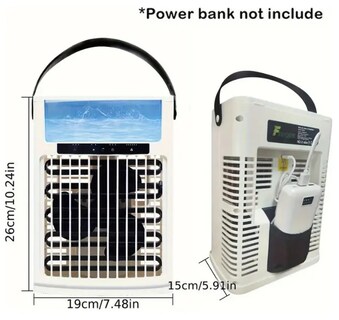 Foto 2 | Xtellar Ventilador Portátil Usb Recargable Liviano Y Compacto Con Función De Humidificación E Iluminación Led