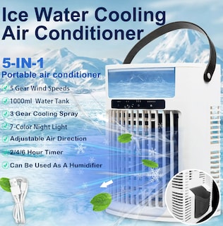 Foto 3 | Xtellar Ventilador Portátil Usb Recargable Liviano Y Compacto Con Función De Humidificación E Iluminación Led