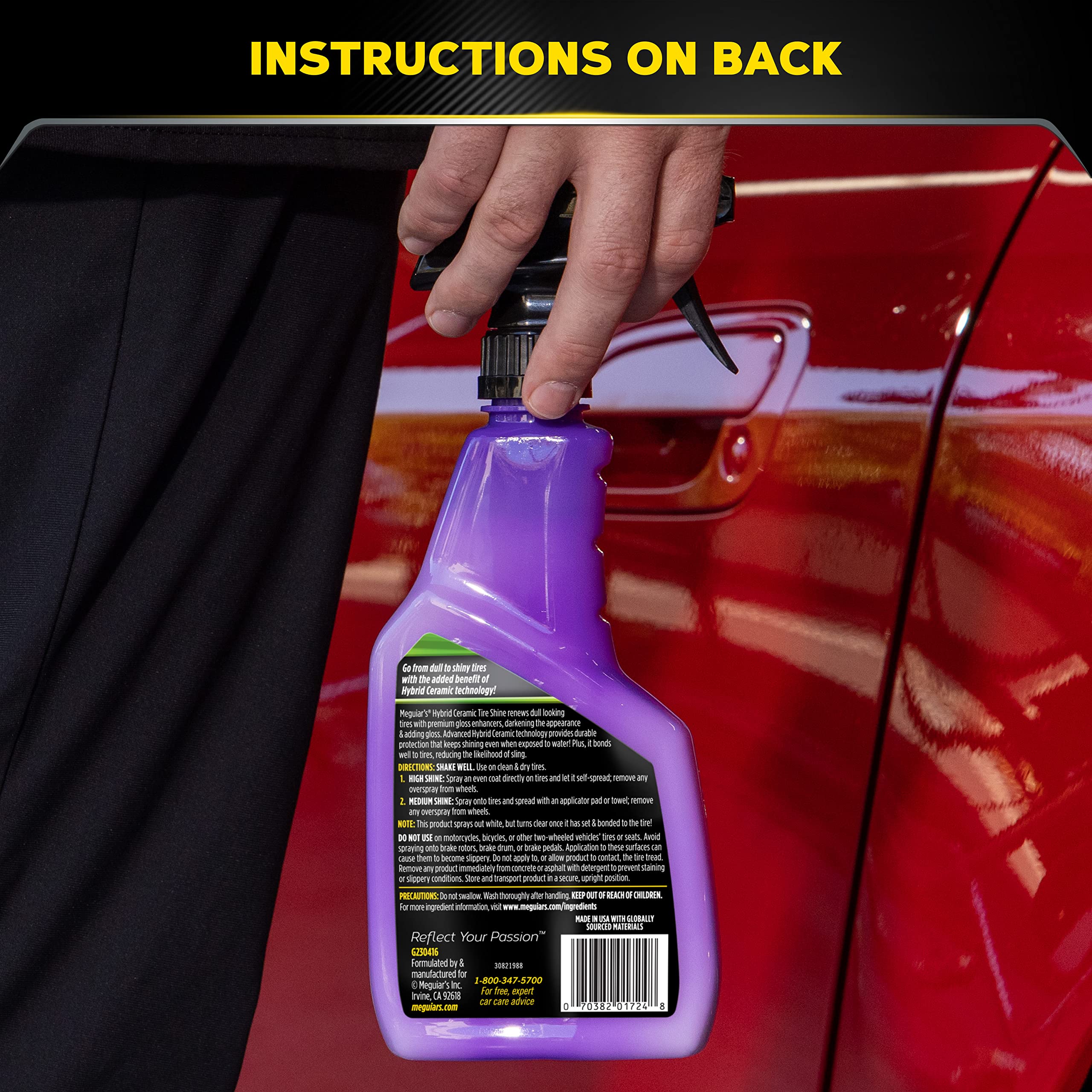 Foto 8 pulgar | Aerosol Tire Shine Meguiar's Hybrid Ceramic  473 Ml - Venta Internacional.