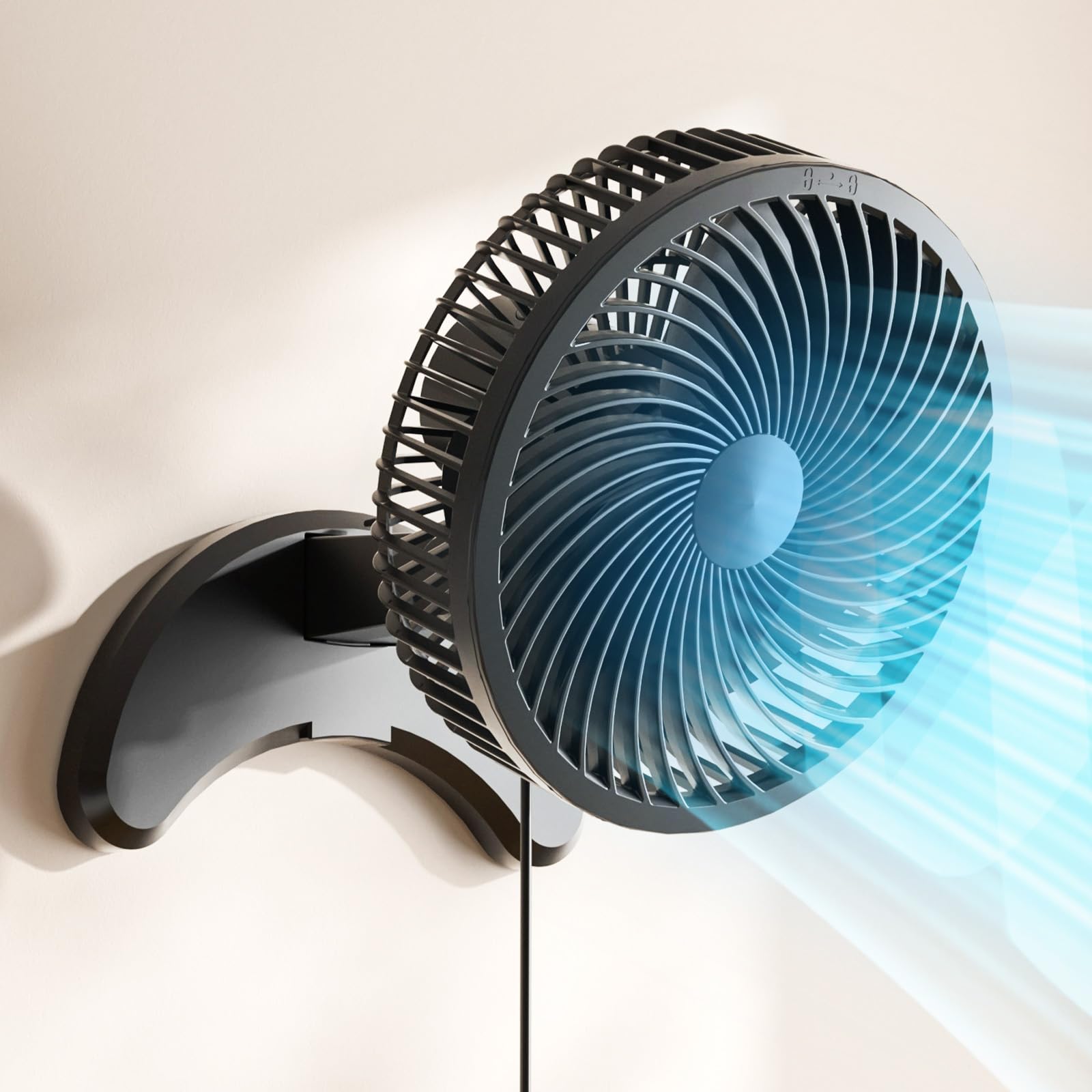Foto 2 pulgar | Ventilador De Pared Koonie De 20 Cm Con Temporizador Y Mando A Distancia - Venta Internacional.