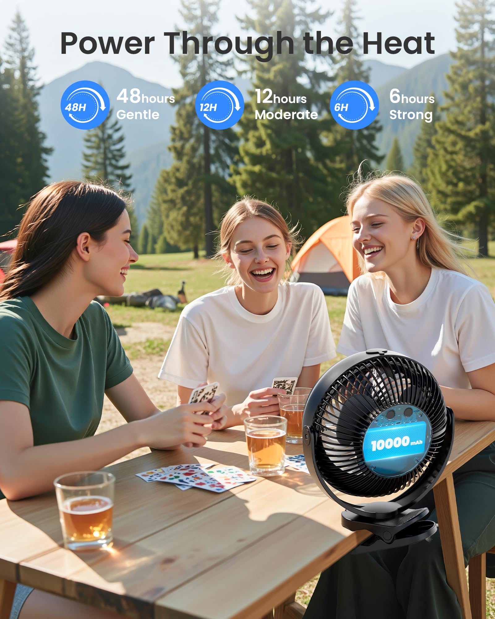 Foto 5 | Ventilador Nebulizador Koonie  Batería De 10000 Mah  8 Pulgadas Con Tanque De 200 Ml  48 H - Venta Internacional.