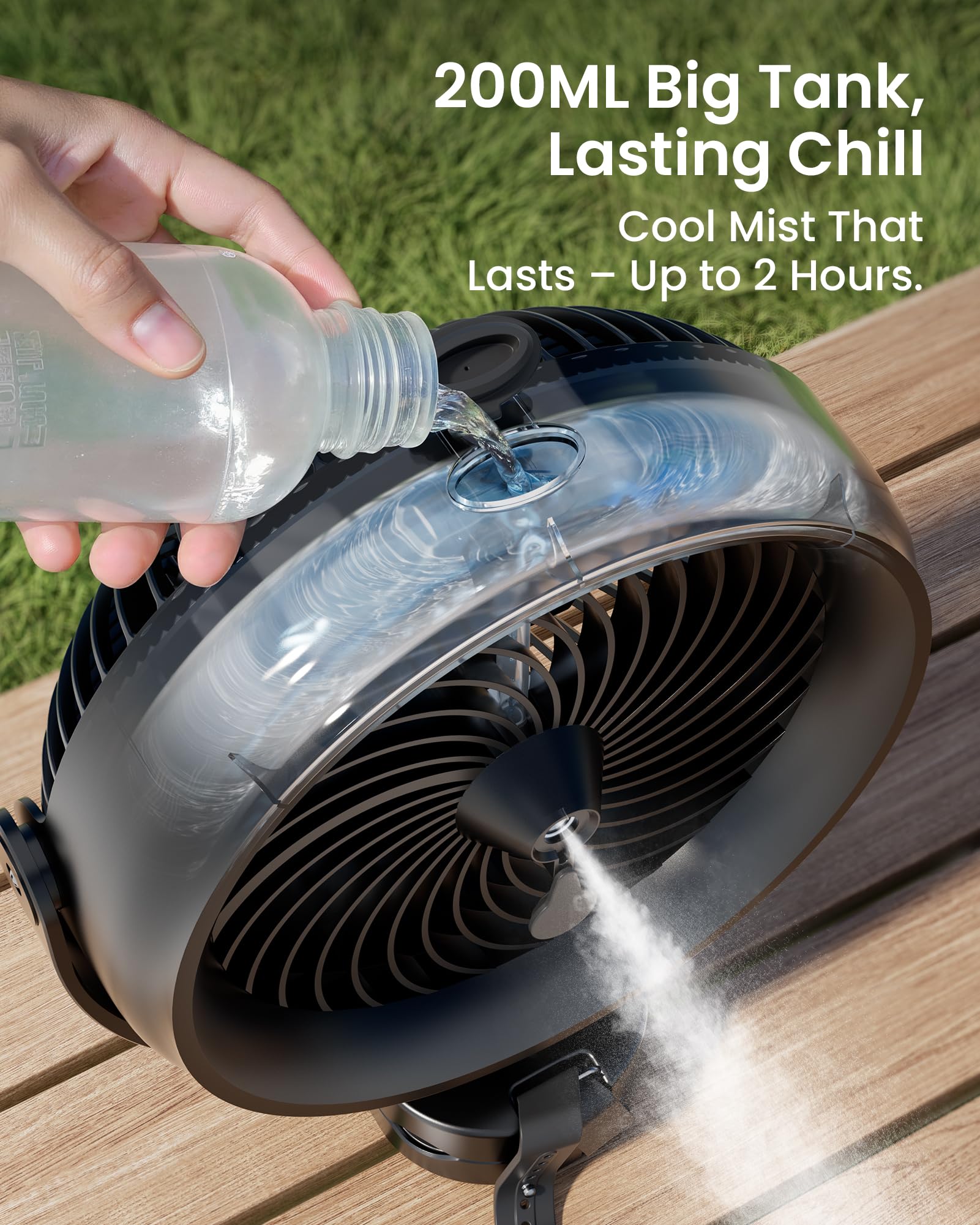 Foto 6 | Ventilador Nebulizador Koonie  Batería De 10000 Mah  8 Pulgadas Con Tanque De 200 Ml  48 H - Venta Internacional.
