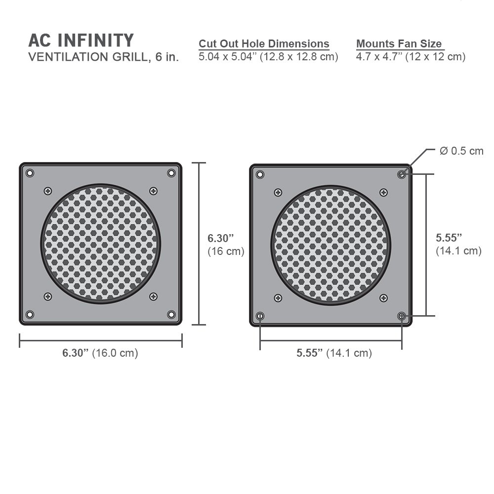 Foto 4 pulgar | Rejilla De Ventilación Ac Infinity Para Gabinetes Av De Pc  Computadora - Venta Internacional.