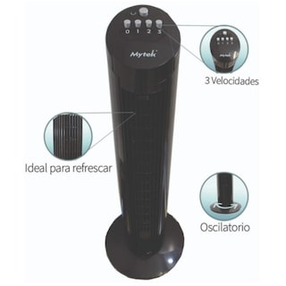 Foto 3 | Ventilador de Torre Mytek 29'' color Negro