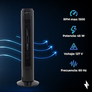 Foto 5 | Ventilador de Torre Voltio 29" Silencioso Giratorio