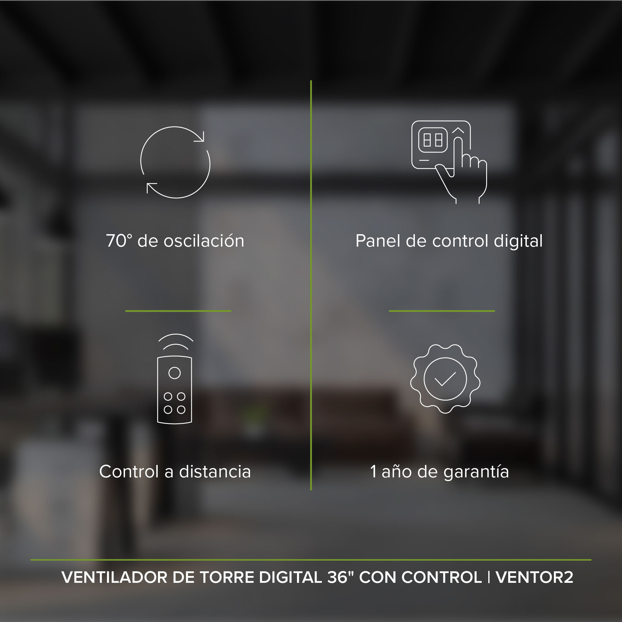 Foto 6 | Ventilador de Torre Avera Digital de 36"