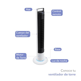 Foto 3 | Ventilador de Torre Rca Rcvt1 Blanco con Control Remoto